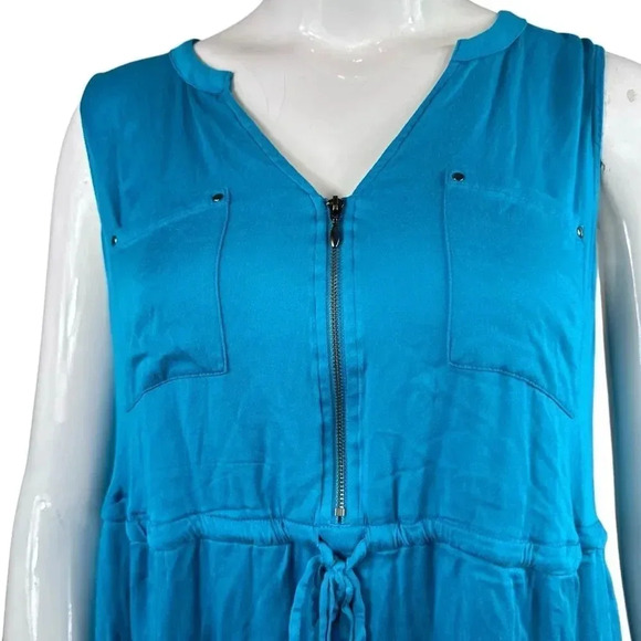 Torrid zip front challis teal dress size 2-2X/18-20 - Picture 3 of 16